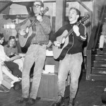 In the 60’s students enjoy some musical entertainment while taking a break from outdoor activities.