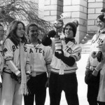 Students look on after Maine’s Governor Longley lights the torch opening the 1978 Winter Carnival games.