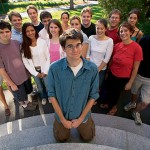 Now: (September) Led by novice Brendan Jarboe '08, Bates swept the 2004 American Parliamentary Debate Association's Novice Championships, a tourney specifically for first-time collegiate debaters.   Photograph by Phyllis Graber Jensen.