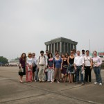 Visiting Ho Chi Minh's Mausoleum.