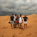 Visting the Sand Dunes. Bates students enjoying the sun set.