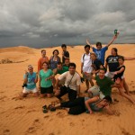 Visting the Sand Dunes, Mui Ne. Bates Students enjoying the scenery.