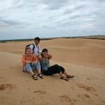 Visting Sand Dunes, Mu Ne. Prof. Trian, Kendall and Thao.