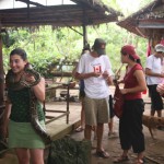 Visting a farmer's garden.