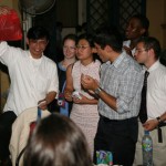 Farell dinner party, exchange gift.