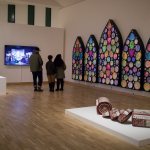 The Bates Museum of Arts, a variety of musicians, and studio artists hosted visitors in the Olin Arts Center during the 2017 Arts Crawl.