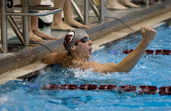 72Boniface6x4_4922 Tom Boniface '12 claimed NESCAC Men's Swimming & Diving Performer of the Week honors on Jan. 23, 2012. (File photo)