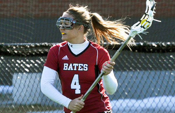 Joan O'Neill '12 became15th All-America selection in Bates women's lacrosse history. (File photo by Hank Schless '14)