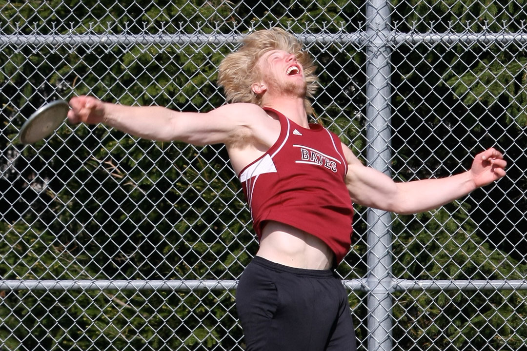 David Pless became a five-time All-American with a third-place finish in the discus throw Thursday at the NCAA Championships. (File photo by Tom Leonard '78)
