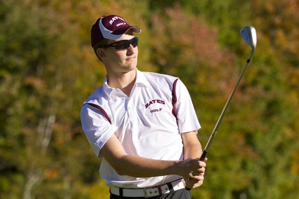 Jared Quenzel '13 led Bates men's golf to 16th place among 22 Division III teams on Sunday at the 78th annual NEIGA Championships in Brewster, Mass. File photo by Phyllis Graber Jensen / Bates College.