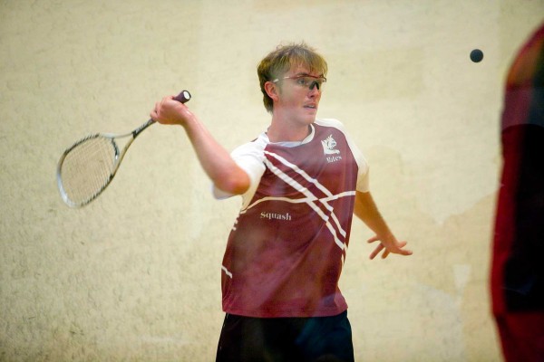 Shown in his playing days as a Bobcat, Bates graduate Sean Wilkinson '08 was named head coach of men's squash at Princeton on May 5, 2013. File photo by Phyllis Graber Jensen/Bates College.