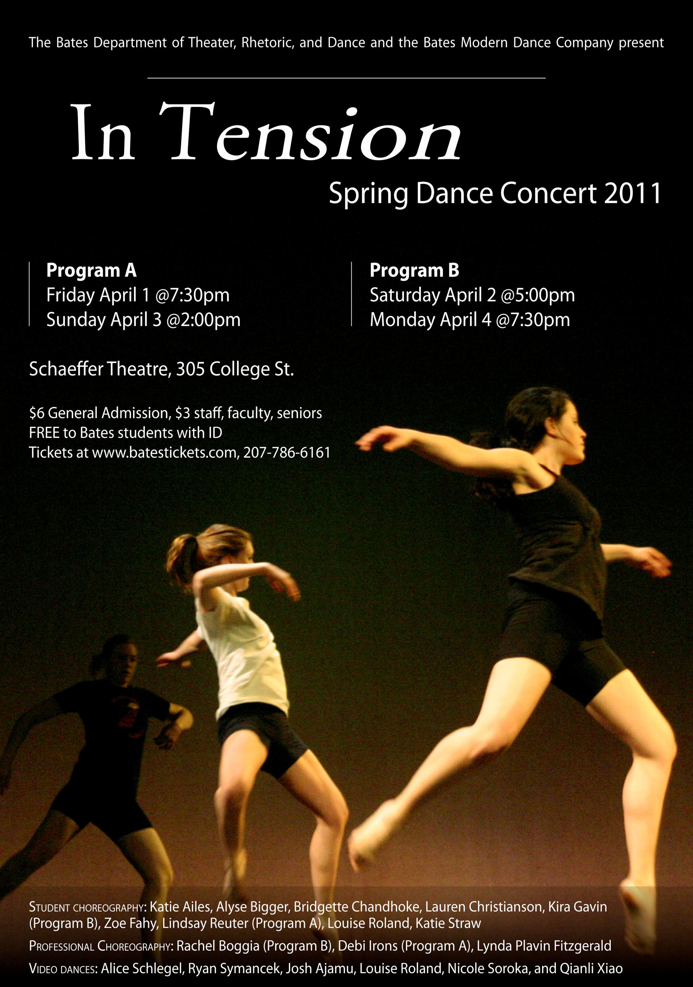 Performance Posters | Dance | Bates College