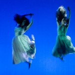 Rehearsal for spring Modern Dance Company concerts, held in Schaeffer Theatre.