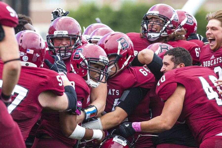 I think Garcelon is one of the cornerstone selling points that helps bring better players in and gets players more excited about going out and working hard in every practice . It's an awesome place to play. — Senior co-captain Larry Guinee '15 of Peabody, Mass. (Phyllis Graber Jensen/Bates College)