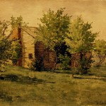 Frances Crosby Hamlet, Untitled (House and Trees)