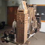 K-Fai Steele, Untitled City, 2004, cardboard boxes, paper, graphite, india ink