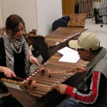 Student studies Sundanese xylophone with Nano S.
