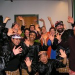 Pre-performance goofing around