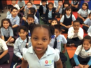 Video: First-graders give a ‘Bates Bates’ cheer