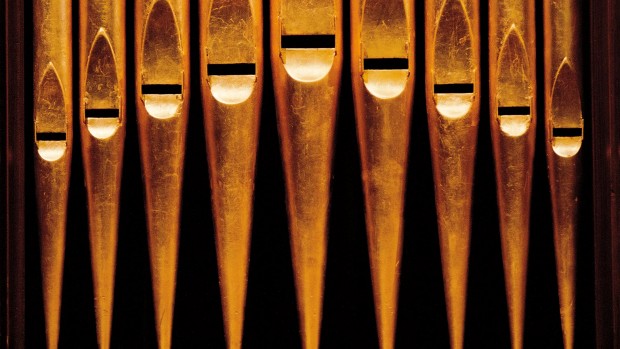 Pipes of the Erben organ in the Gomes Chapel.
Photograph by Phyllis Graber Jensen