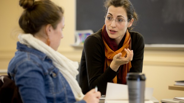Pieck says her undergraduate professors "changed the way I understood the world." Photograph by Phyllis Graber Jensen/Bates College.