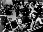 President John Kennedy and Jacqueline Kennedy ride with Texas Gov. John Connally and Nellie Connally in the presidential motorcade on Nov. 22, 1963.
(Victor Hugo King / Library of Congress Prints and Photographs Division)