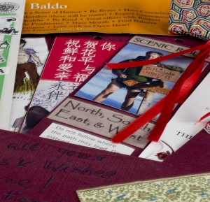 Friends and family express their good wishes for Bates graduates on blessing cards at Baccalaureate. (Phyllis Graber Jensen/Bates College)