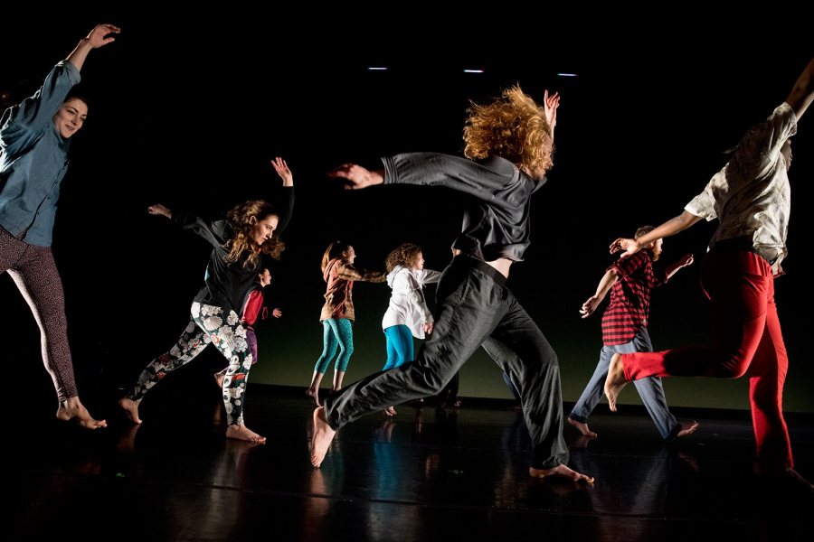 Shown performing in the Spring Dance Concert in March, the Bates Dance Company returns Sept. 23–24 for Back to Bates Weekend concerts. (Phyllis Graber Jensen/Bates College)