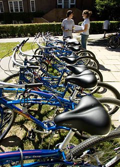 Students prepare to recruit Bates Bike Co-op members Students prepare to recruit Bates Bike Co-op members