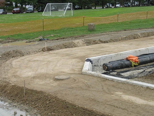 Garcelon curb and berm Garcelon curb and berm