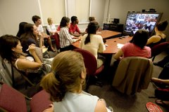 Bates students watch closely Bates students watch closely