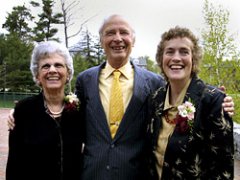 Helen Papaioanou '49, Ralph Perry '51 and Pamela Baker '70. Helen Papaioanou '49, Ralph Perry '51 and Pamela Baker '70.