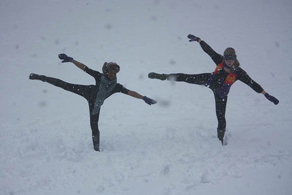 Dancers in the snow Dancers in the snow