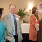 L to R: Lisa Virello '85, Irwin Flashman '65, Herman Lilja '65, P'94, P'96, P'98