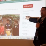 Steve Mortimer '72, Director of Class Giving, provides information about the Bates Fund Volunteer Center.