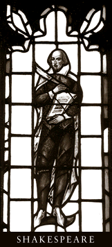 Shakespeare stained glass window in the College Chapel