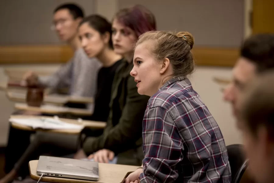 Laura Ligouri, teaching Neuroscience, Ethics, and Society in Pettengill G21

NRSC S20 - Neuroscience, Ethics, and Society
As our ability to measure, predict, and manipulate brain function progresses, so too does our need to grapple with the societal consequences of neuroscientific discovery. This course invites critical examination of the ethics surrounding real-world neuroscience applications in private and public sectors. With topics that include psychopharmacology and cognitive liberty, neuroimaging for lie detection, weaponization of neurotechnology, and neuroprivacy in an era of data mining, students engage two overarching questions: How does the practice of neuroscience simultaneously mirror and mold social attitudes and policy-making agendas? What does it mean to be a responsible consumer and/or producer of neuroscientific knowledge? Prerequisite(s): NRSC 130, NS/PH 117, NS/PY 160, or PSYC 215. Not open to students who have received credit for NRSC 208. 

“A neuroscience course that looks at how we conceive of the ethics and societal implications of neurobiological research. There’s lots of different ways of taking a look at that from neuro technology and whether something’s safe to apply or not to neuroscience in the criminal justice system. So this week was all about looking at neuroscience in kind of an international context, specifically clinical, around trauma and PTSD. There’s so much neurobiological research around trauma and PTSD, we know a lot about the brain and trauma, and so how can we conceive of that research in cross-cultural context where it’s really tough to translate. It’s really tough to apply, it’s really tough to ethically interact. So how can we think about this with a broader lens when most of the research has been done with western communities?



So we had three speakers – and she goes to get their names – 
Decca Deluc, a clinician from Somalia, treasurer of the Somali Community Center of Maine, and co-founder of Cr