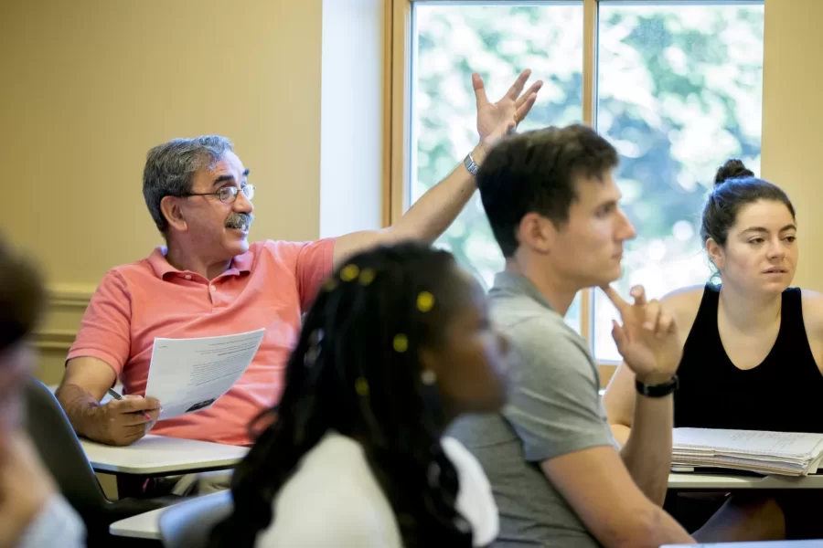 Professor of Spanish and Latin American Studies Baltasar Fra-Molinero teaches SPAN 201 - A - 90272 - Intermediate Spanish I in Roger Williams