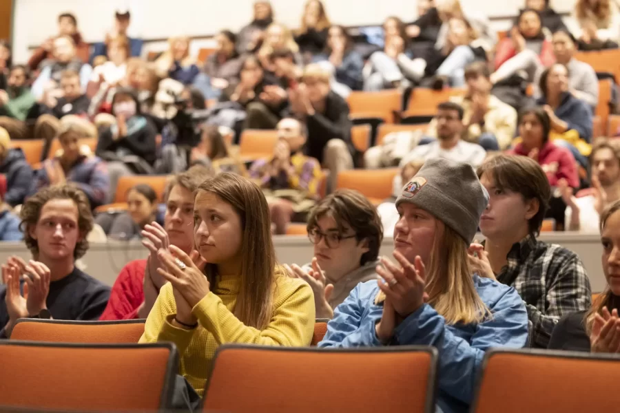 2pm | All These Sons
Screening and discussion. Chicago’s West and South sides are infamous for their high murder rates. In this documentary directed by Bing Liu and Joshua Altman, Marshall Hatch Jr. ’10 and Billy Moore (who served 20 years in prison for murder) create healing spaces for young men to reimagine themselves, find redemption, and embrace causes worth fighting for. Hatch, the subject of a cover story by Bates Magazine in 2021, will introduce the film. (2021; 88 min.) Sponsored by the Program in American Studies, Department of Anthropology, Department of Hispanic Studies, and Department of Rhetoric, Film, and Screen Studies.
Location: Olin Concert Hall