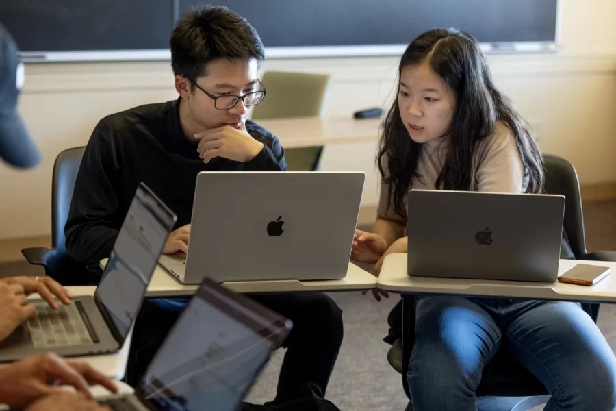 Associate Professor of Digital and Computational Studies Carrie Diaz Eaton teaches MATH 316 - PIC Math: Community Engaged Data Science in Roger Williams 413 on Oct. 4, 2023.


This PIC Math (Preparation for Industrial Careers in Mathematical Sciences) course is intended for students with a strong interest in industrial applications of mathematics and computation. Students work in teams on a research problem identified by a community partner from business, industry, or government. Students develop their mathematical and programming skills as well as skills and traits valued by employers of STEM professionals, such as teamwork, effective communication, independent thinking, problem solving, and final products. Prerequisite(s): MATH 205 and 206.

In an adjacent RW lounge, a group meets with its DCS community partner Jacqueline Crucet, Neighborhood Development Planner, on Zoom to discuss insights into housing data for the City of Lewiston.

In frame #690. From left, Jacob Gordon ’24, Cameron Frary ’24, Spencer Obiero ’25, and Elvira Keira Ishimwe ’25.