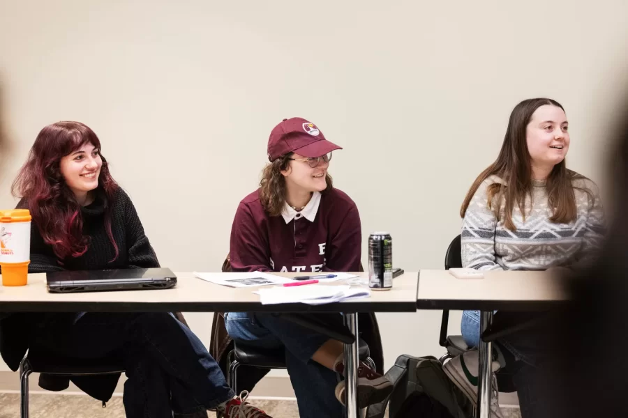 A group of students appear captivated during class.