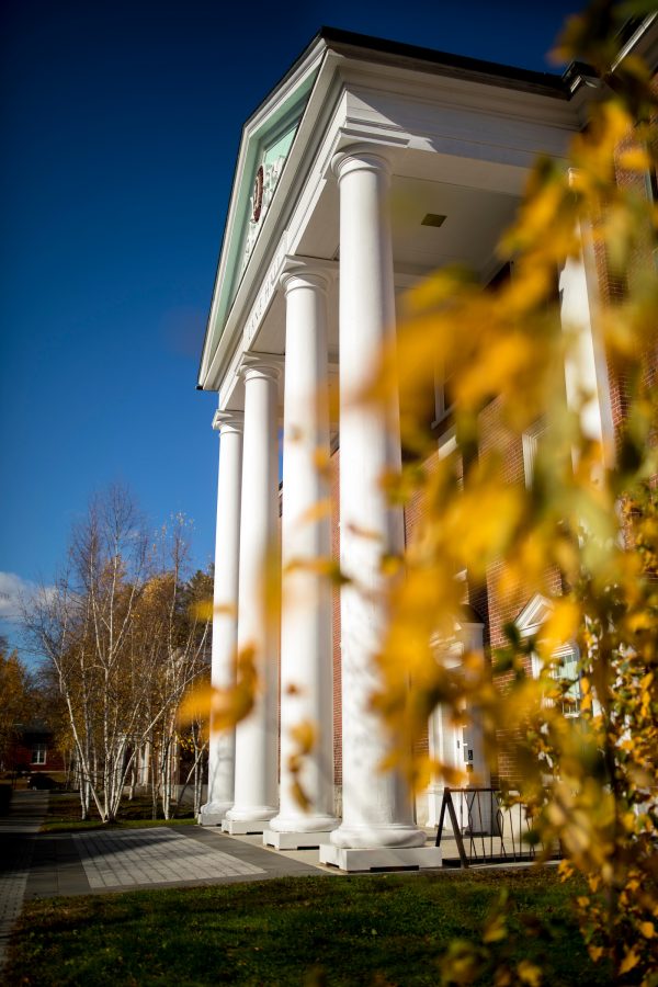 Fall foliage on the Bates campus
Lane Hall