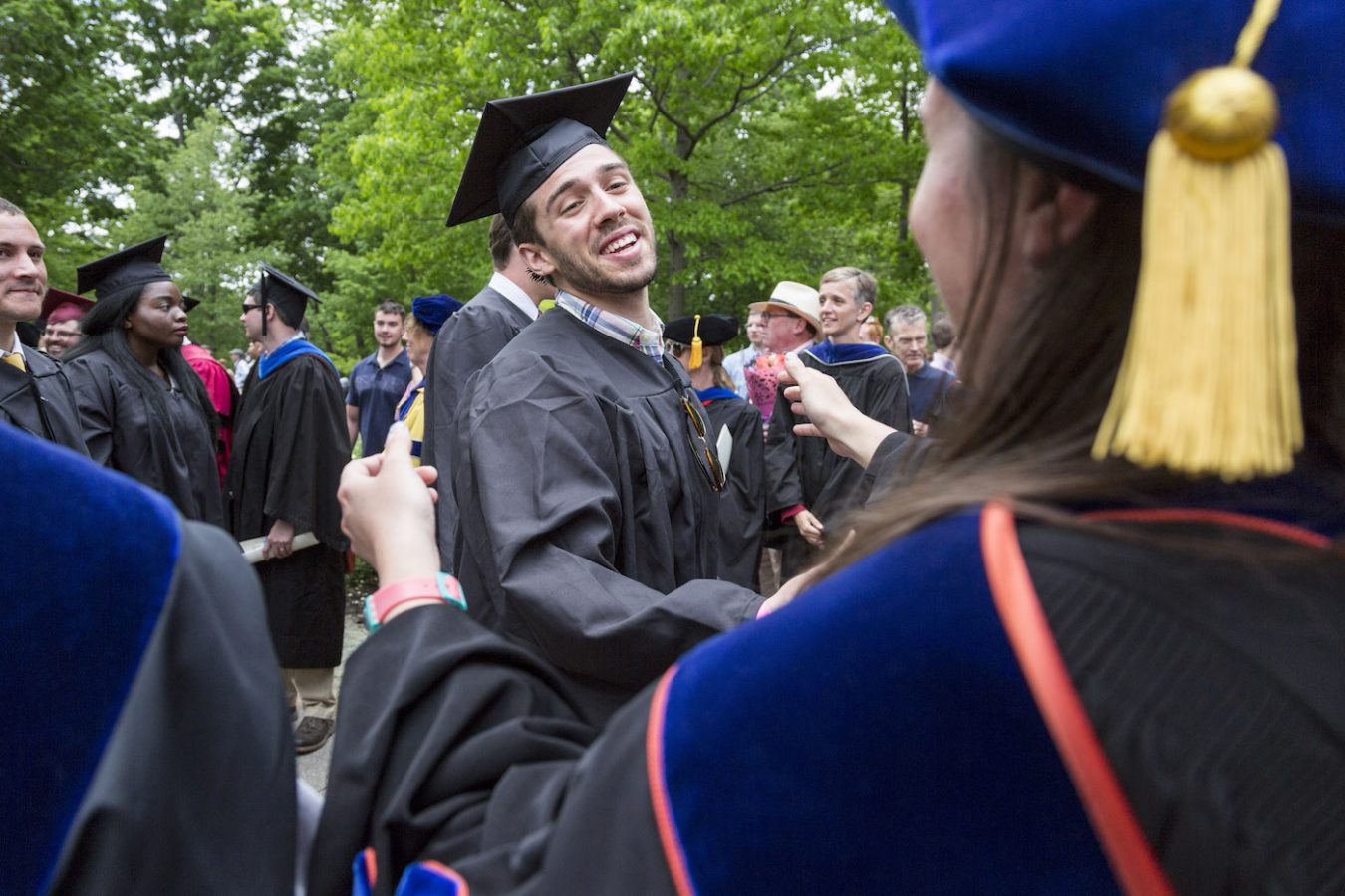 The Bates community celebrates its 150th Commencement on Sunday, May 29 2016.