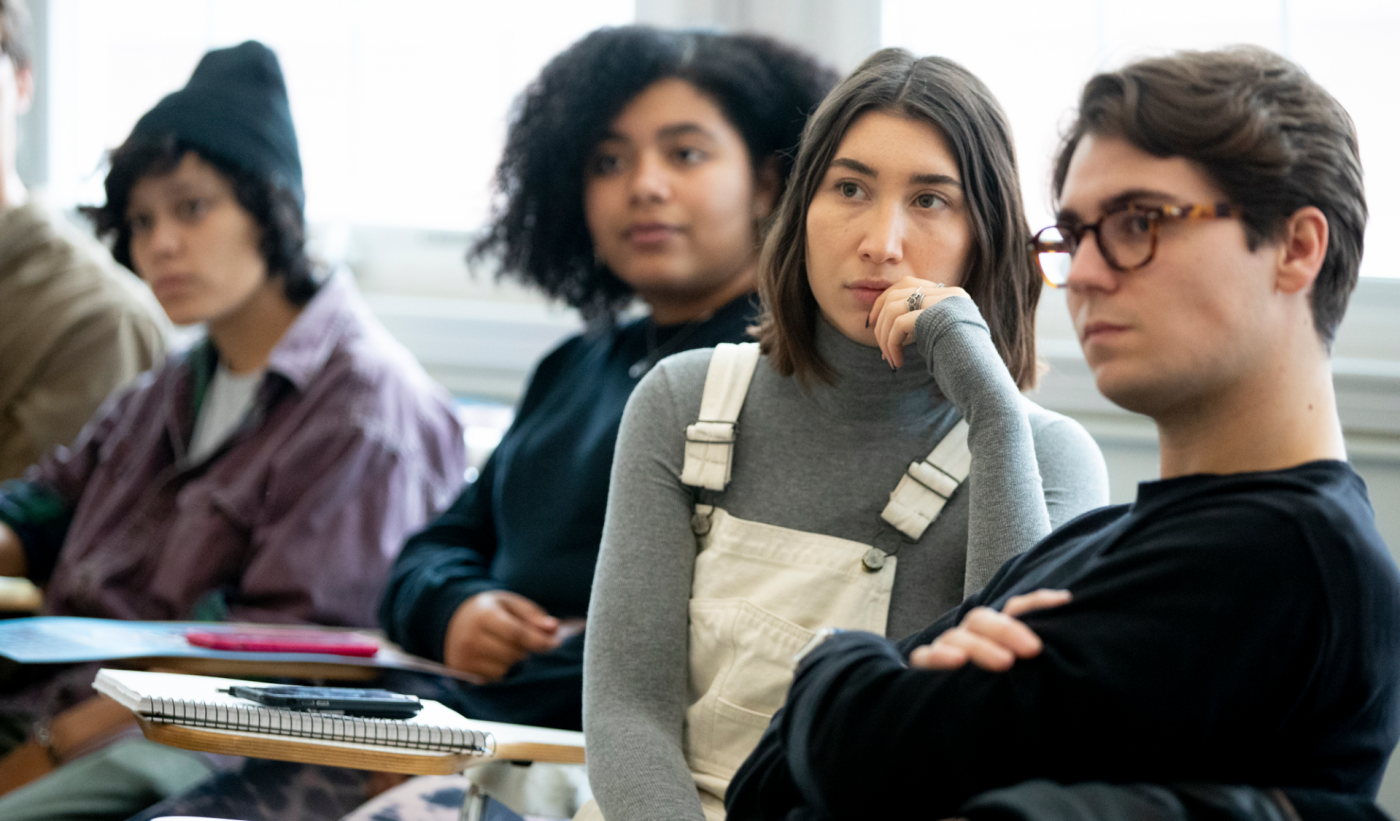 Students visiting Bates College.