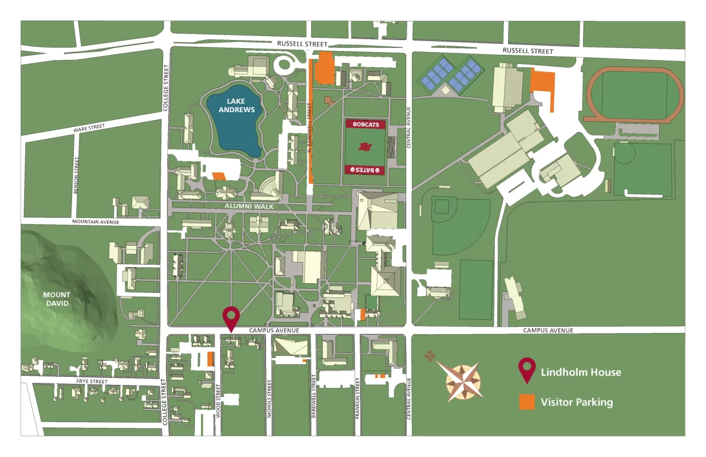 Map to Lindholm House