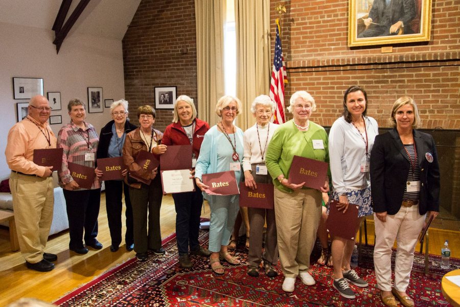 College Key members gather for their annual meeting in the Muskie Archives