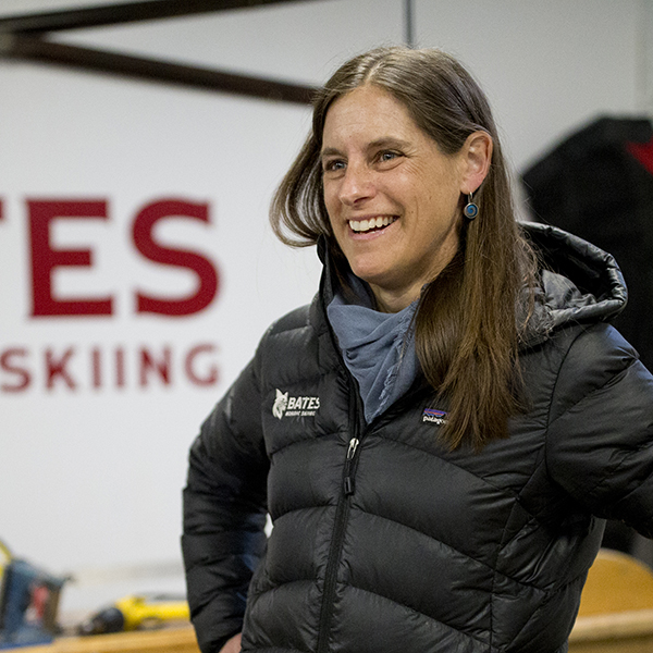 Sadie James '17 (Avon, Maine) is representing Bates Nordic at the NCAA Championships for the first time in her career! But how does she prepare to ski when there is no snow? We take an inside look at her training regimen with nationals only a week away.  Show with her are head Nordic ski coach Becky Woods and Sports Information Assistant Aaron Morse who is shooting a video of her in the coach's Alumni Gym office, and in the Bob Flynn Nordic Ski Room, also in Alumni Gym.