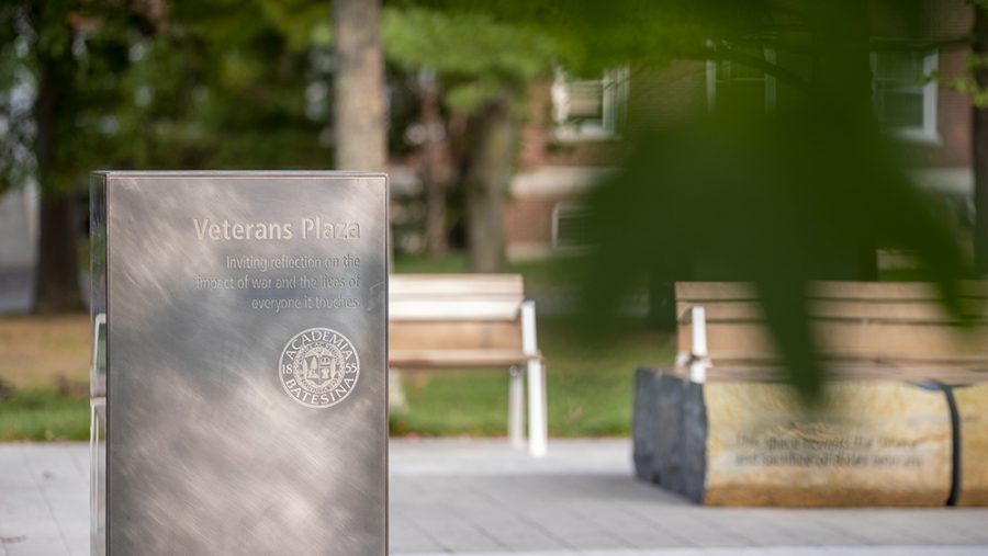 Campus scenes on Tuesday, Sept. 15, 2020.

Veterans Plaza in the early morning.