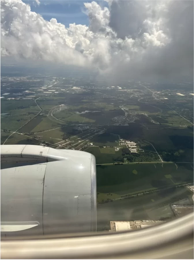 Flying into Chicago - You can see Fermilab and the 4 mile Tevatron.