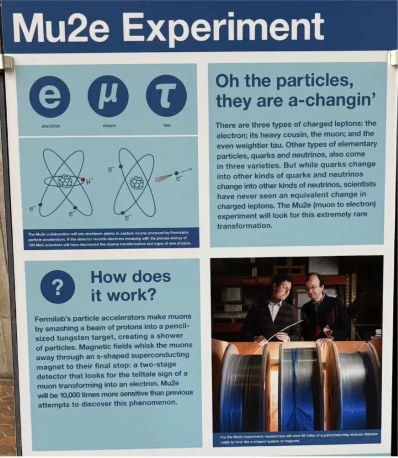 The muon explained.  The tao muon is one of the particles the Fermilab helped find.